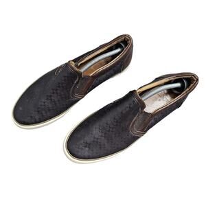 Coach Shoes Mens 12 Brown Slip On Monogram Leather Monogram Preppy Sneaker